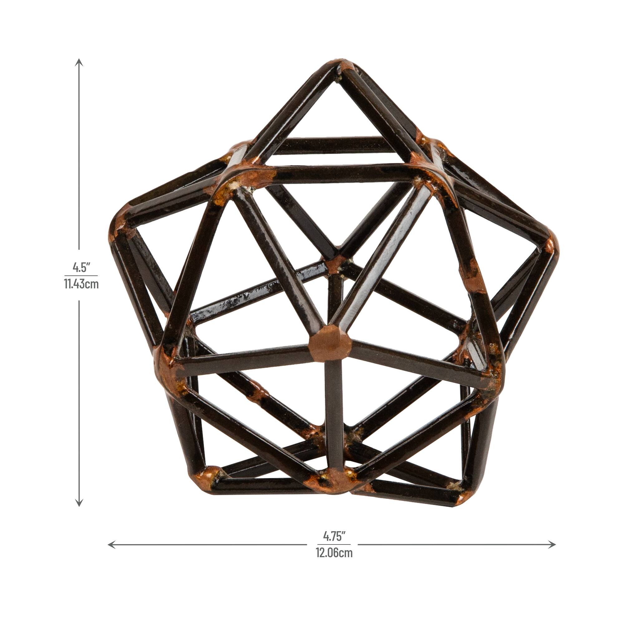 Mind Reader Geometric Sculpture Black